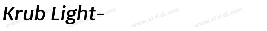 Krub Light字体转换